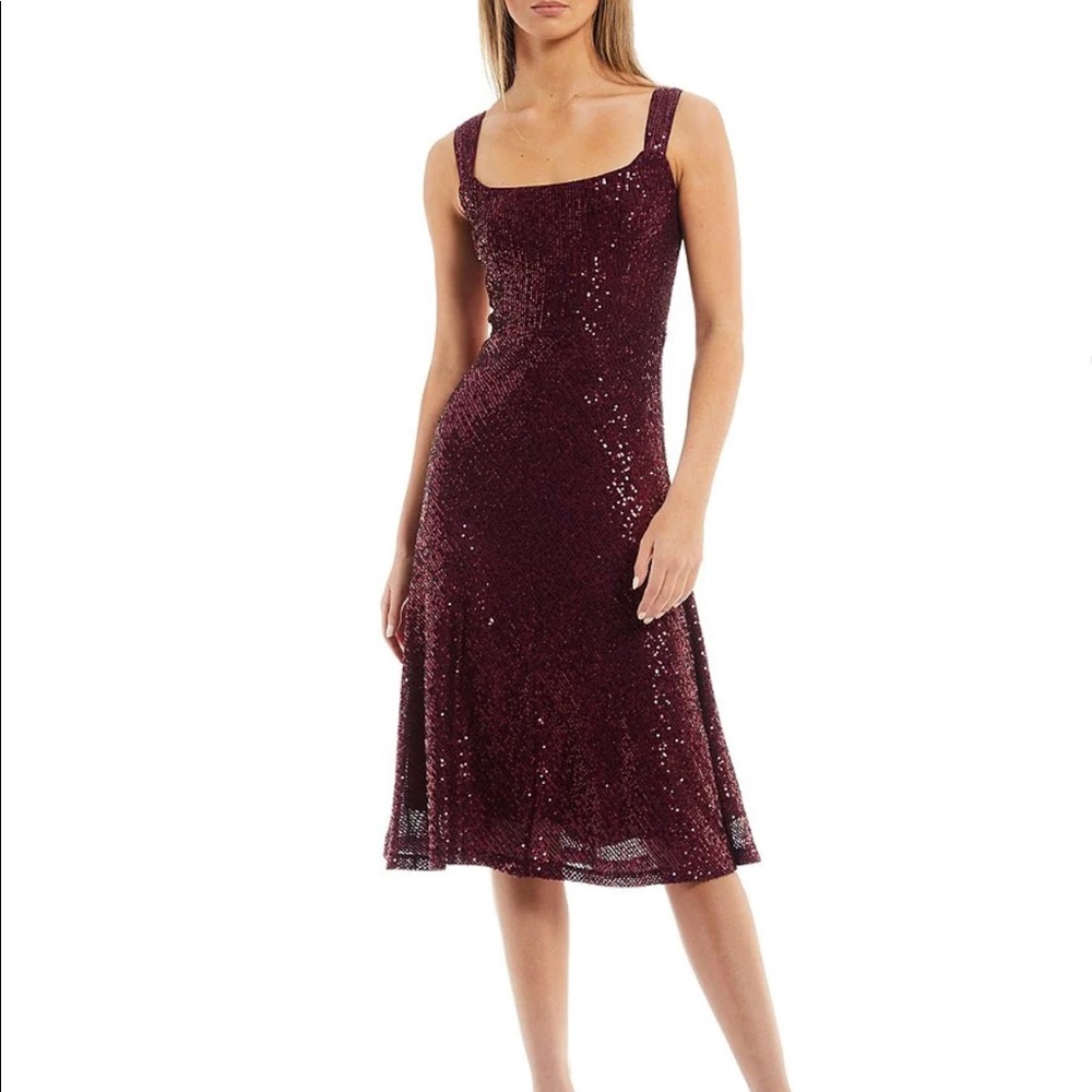 Laundry by Shelli Segal Red Sequined Dress